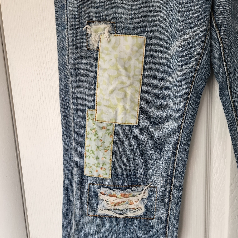 Levi's 513 Patchwork Bootcut Jeans Y2k - image 3